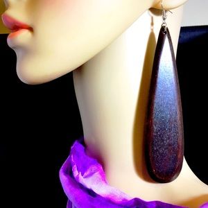 🏖Natural Dark Wood Solid Drop Earrings 🏖